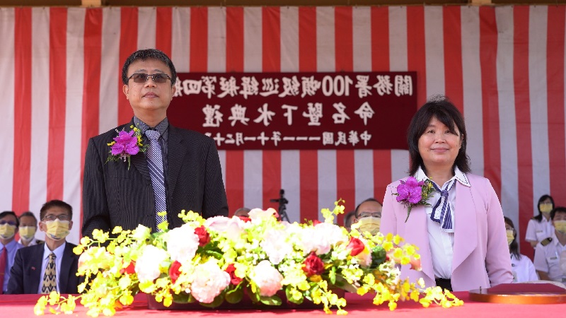 台船承造財政部關務署　100噸級巡緝艇第四艘命名暨下水典禮