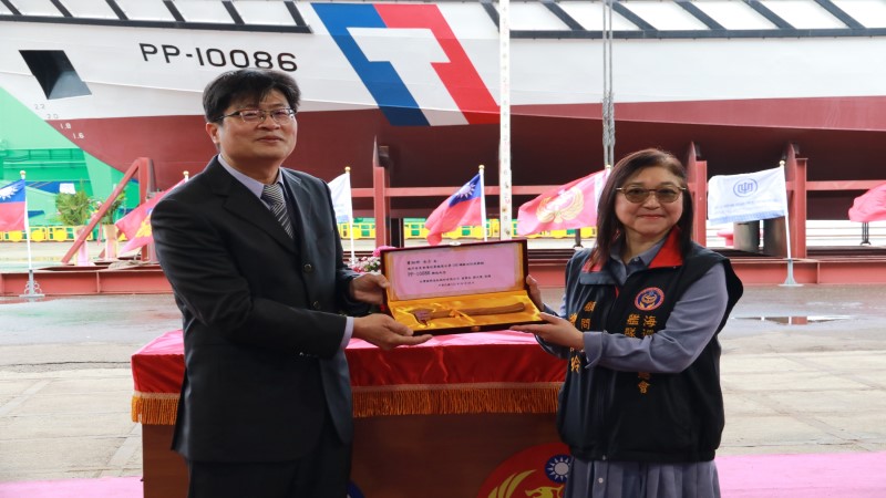 台船承造海洋委員會海巡署艦隊分署　100噸級巡防救難艇下水典禮 