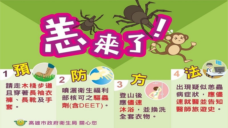恙蟲病流行季將至　衛生局籲請做好防護措施