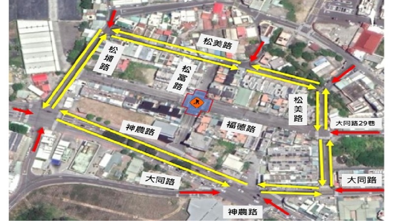 鳥松區松富路/福德路　10/14 進行刨鋪施工　敬請用路人提早改道