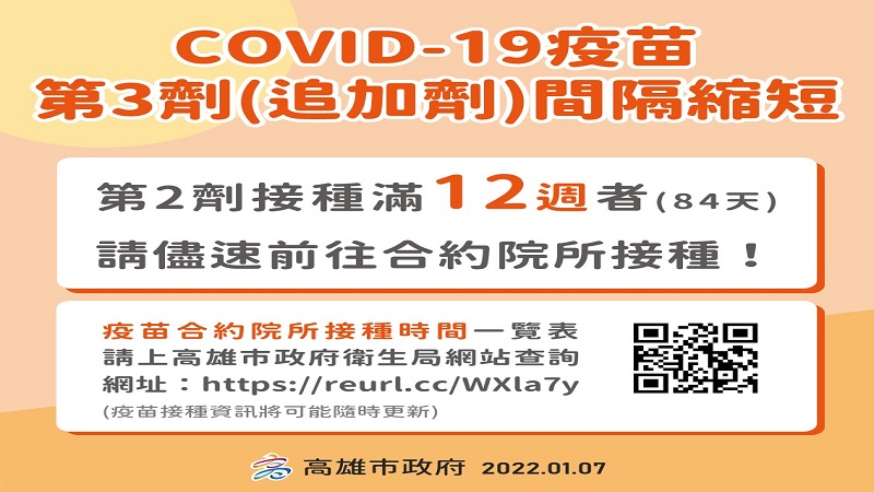 Omicron來襲　籲請民眾儘速完成接種追加接種