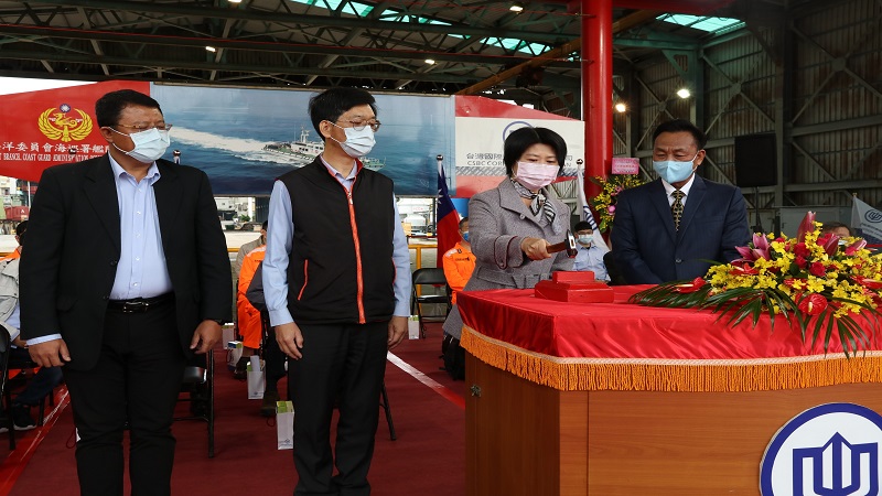 台船承造海洋委員會海巡署　100噸級巡防救難艇HNO.1148下水典禮