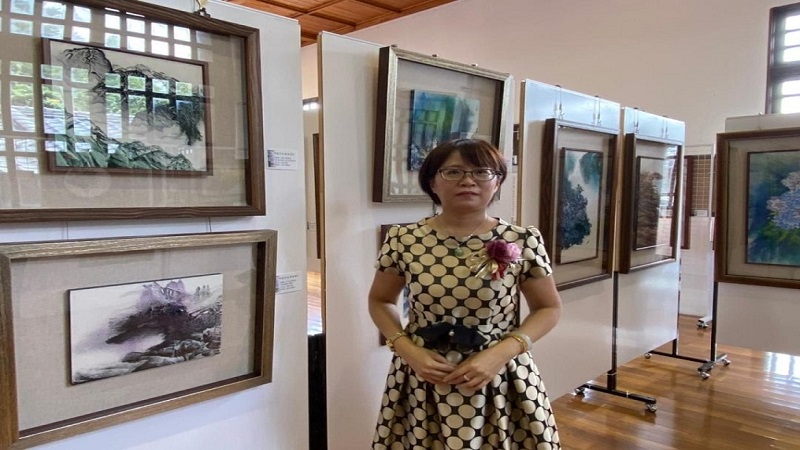 梁美月書畫個展　旗山武德殿展出