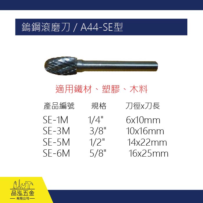 SHELL 鎢鋼滾磨刀 / A44-SE型