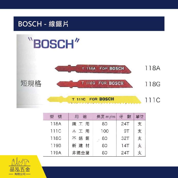 BOSCH - 線鋸片