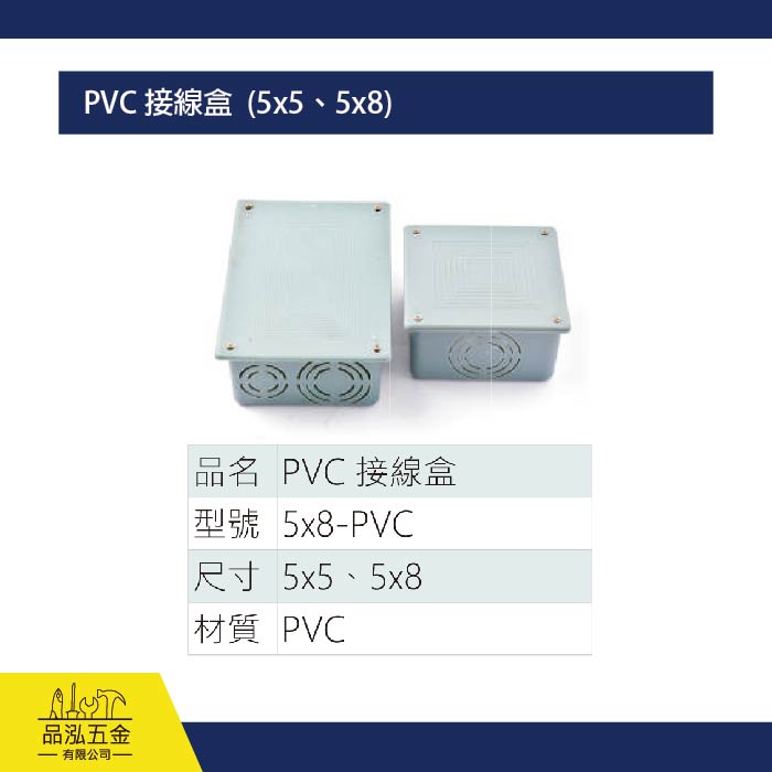 PVC 接線盒  (5x5、5x8)
