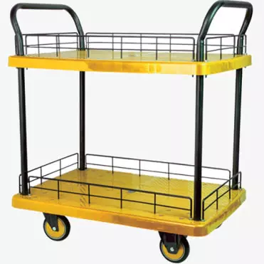 Double-layer plastic board cart 1