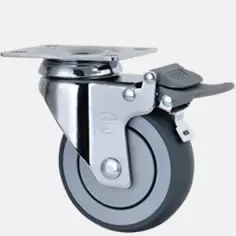 c:k-c-p-a3-113款 醫療鍍鉻TPR輪(平底安裝)