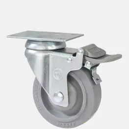 c:k-z-p-a3-303 Medium Duty Caster- TPR Wheel (Plate Installation)