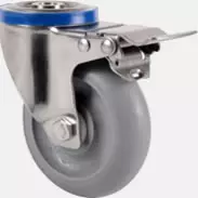 c:g-e-l-b2-408 Medium Duty Caster- Stainless Steel TPR Wheel (Bolt Hole Installation)