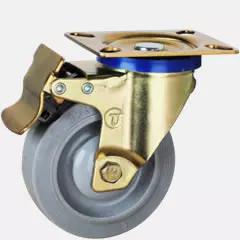 c:g-y-p-e4-408 Medium Duty Caster- Yellow Passivated TPR Wheel 