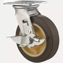 c:d-z-p-a4-507 Mid-Heavy Duty Caster-Brown TPR Wheel
