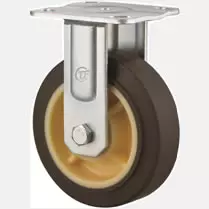 507款 平邊咖啡色TPR輪(平底安裝)