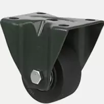 c:r-g-p-e4-617款 雙軸單輪 ECP腳輪- 墨綠烤漆支架一體成形-雙層滾珠-加大雙波盤(平底安裝)