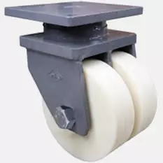 858 MC / PU double caster with super heavy load-marking paint bracket (flat bottom installation)