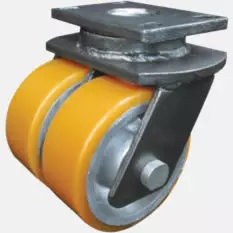 c:s-l-p-858 MC / PU double caster with super heavy load-marking paint bracket (flat bottom installation)