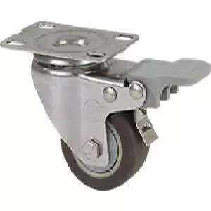 c:h-e-p-a2-202 Light-Duty Caster-Stainless Steel TPR Wheel (Plate Installation)